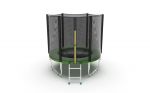 Батут EVO Jump External 6ft с внешней сеткой и лестницей (зеленый/синий).