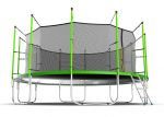 Батут EVO Jump Internal 16ft с внутренней сеткой и лестницей (зеленый/синий).