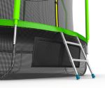 Батут EVO JUMP Cosmo 10ft (зеленый) с внутренней сеткой и лестницей + нижняя сеть.