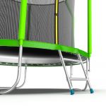 Батут EVO JUMP Cosmo 6ft (зеленый) с внутренней сеткой и лестницей.