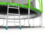 Батут EVO JUMP Cosmo 16ft (зеленый) с внутренней сеткой и лестницей.