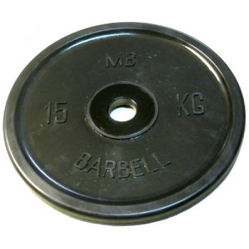 Диск Barbell Евро-классик черный 15 кг, 51 мм ― ФИТНЕСЦЕНТР.ru