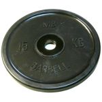 Диск Barbell Евро-классик черный 15 кг, 51 мм
