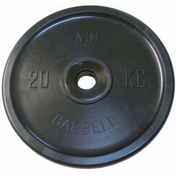 Диск Barbell Евро-классик черный 20 кг, 51 мм ― ФИТНЕСЦЕНТР.ru