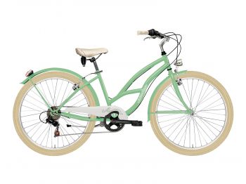 Комфортный велосипед Adriatica Cruiser Lady, зеленый, 6 скоростей, размер рамы: 450мм (18) ― ФИТНЕСЦЕНТР.ru