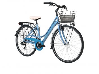 Комфортный велосипед Adriatica Sity 3 Lady, голубой, 6 скоростей, размер рамы: 450мм (18) ― ФИТНЕСЦЕНТР.ru