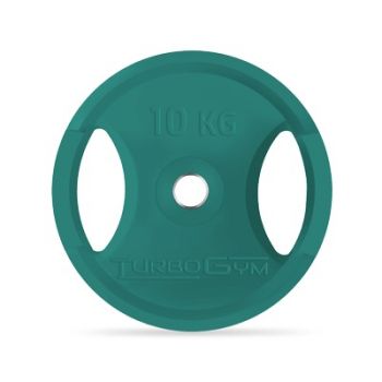 Диск TurboGym олимпийский, 10 кг, зеленый . ― ФИТНЕСЦЕНТР.ru