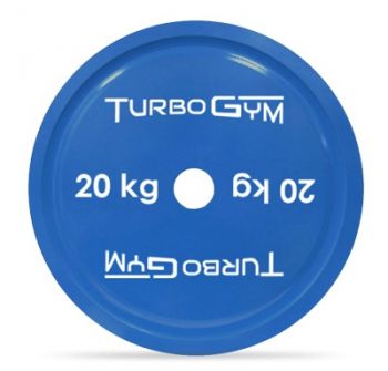 Диск TurboGym стальной с полимерным покрытием для пауэрлифтинга, 20 кг. ― ФИТНЕСЦЕНТР.ru
