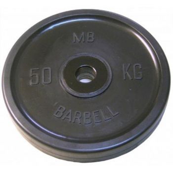 Диск Barbell Евро-классик черный 50 кг, 51мм ― ФИТНЕСЦЕНТР.ru