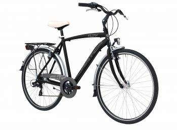 Комфортный велосипед Adriatica Sity 3 Man, черный, 18 скоростей, размер рамы: 550мм (21) ― ФИТНЕСЦЕНТР.ru